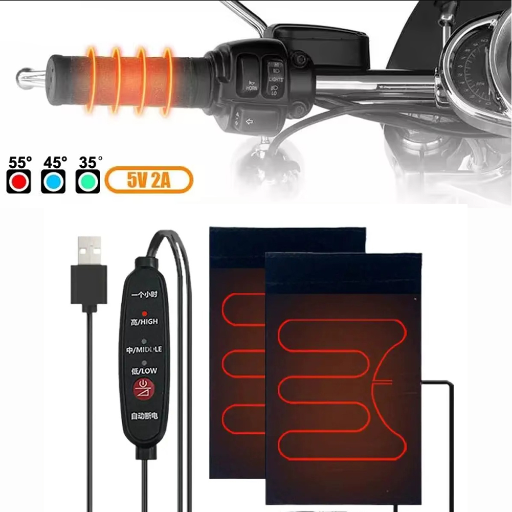 Handlebar Grip Heated - Motosiklet Isıtmalı Sapları USB 12V 3