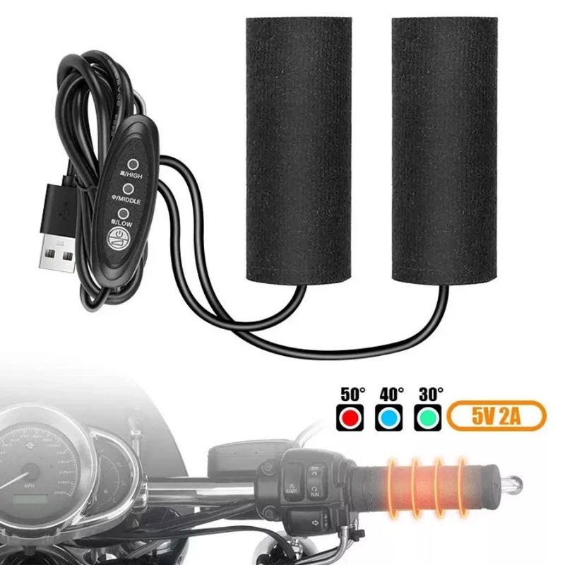 Handlebar Grip Heated - Isıtmalı motosiklet gidonu sapları 5V USB