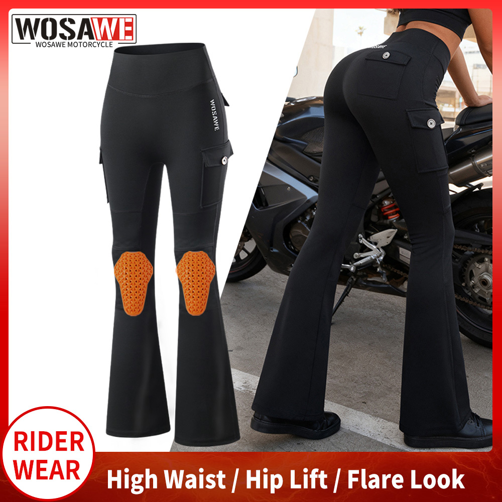 Motorcycle Gear For Woman - WOSAWE Kadın Motosiklet Flare Pantolon Çıkartılabilir