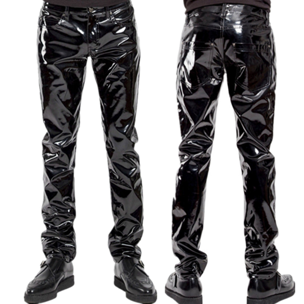 Parlak PVC lateks pantolon erk - Motorcycle Gear Mens incelemesi ve fiyatı